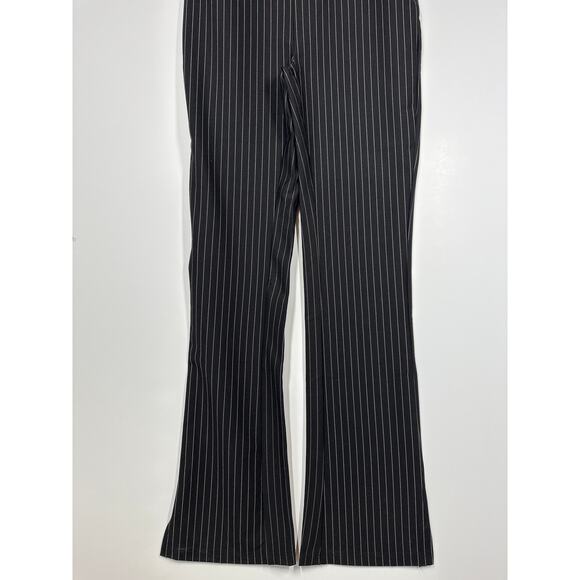 Superdown Kristina Jumpsuit in Black White Pinstripes Size M Mob Wife Strapless - Picture 4 of 15